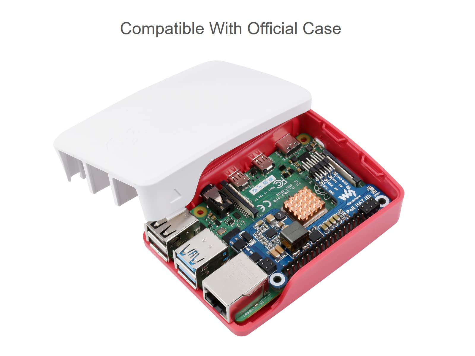 Amazon.co.jp: Raspberry Pi 4B/3B+用パワーオーバーイーサネットPOE