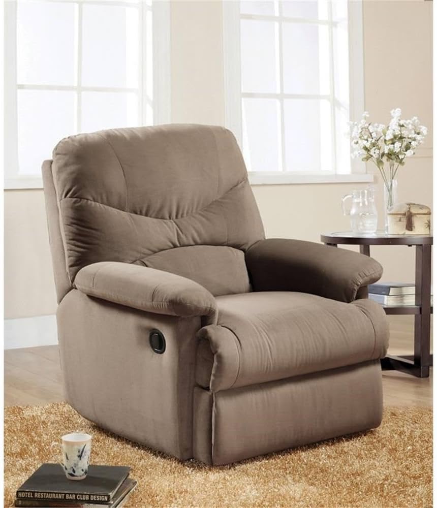 Amazon.com: Acme Furniture Arcadia Recliner in Light Brown : Home