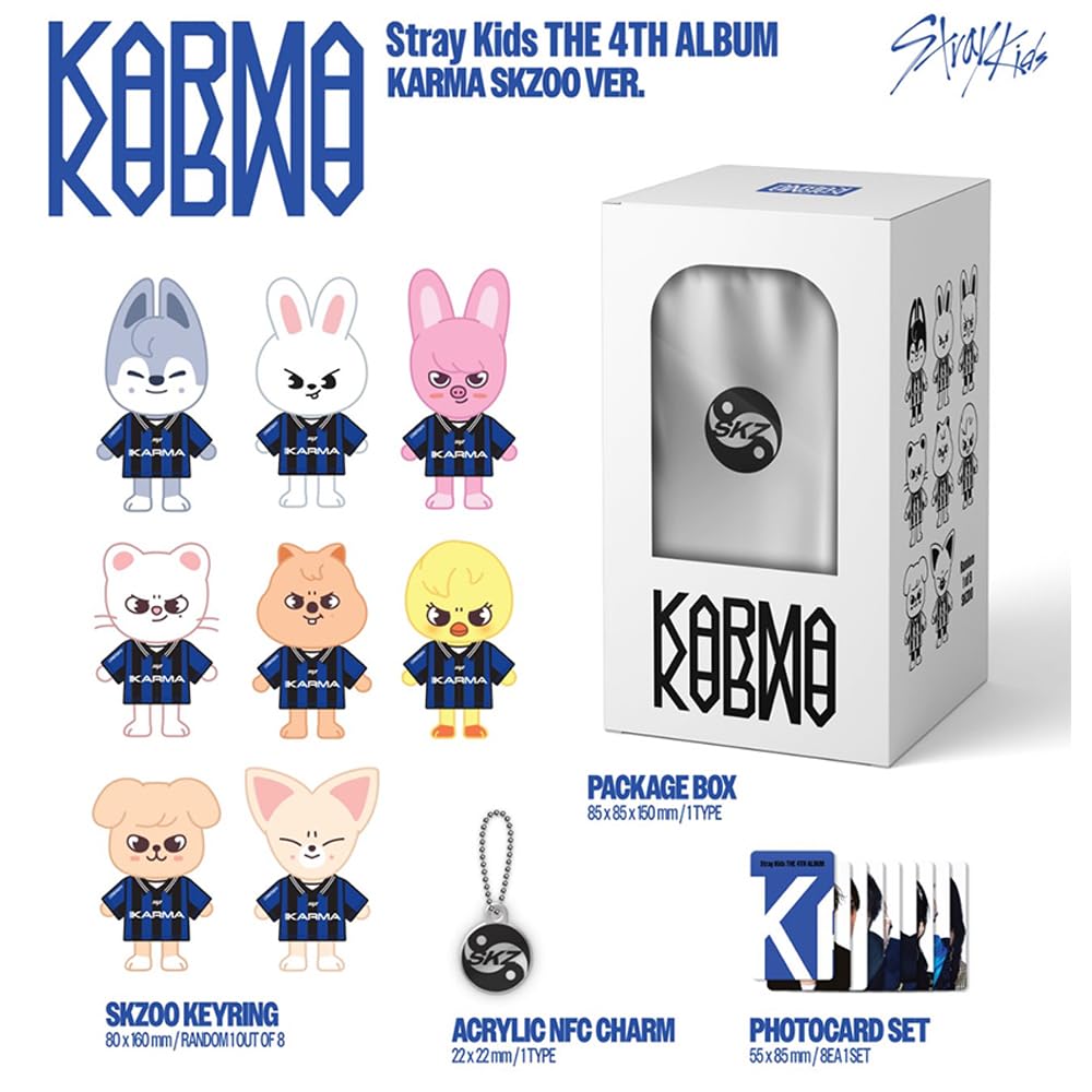 STRAY KIDS KARMA [SKZOO Ver.] 4th Album + Pre-Order Gift & 3 Extra