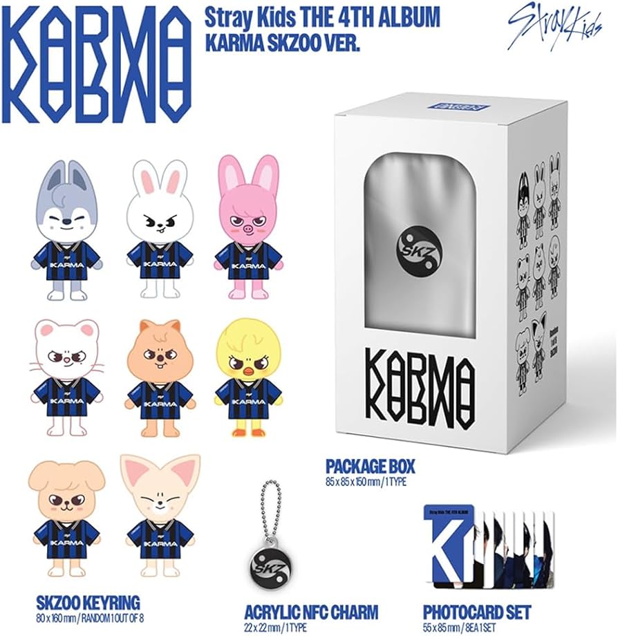 Amazon.com: Stray kids [KARMA] 4th Album [SKZOO ver.] + POB : Home