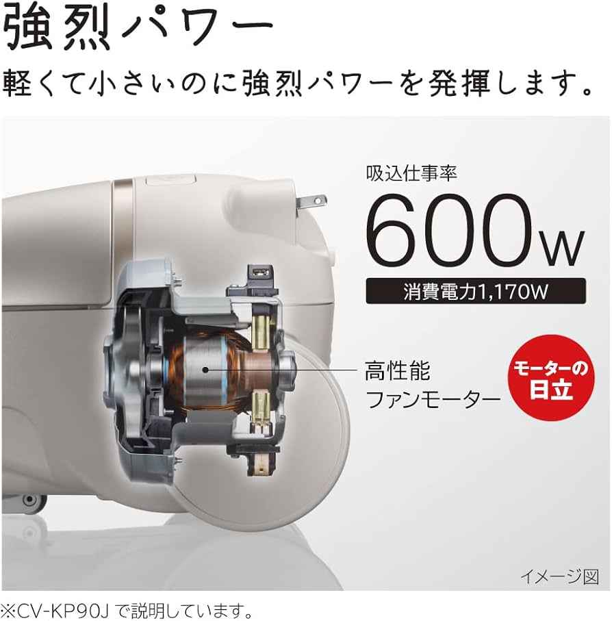 Amazon.co.jp: 日立 掃除機 かるパック 紙パック式クリーナー CV-KV70J