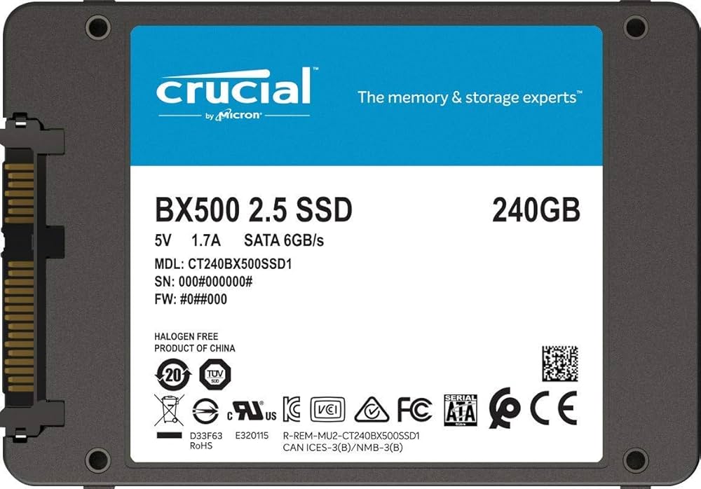Amazon | Crucial クルーシャル SSD 240GB BX500 SATA3 内蔵2.5インチ