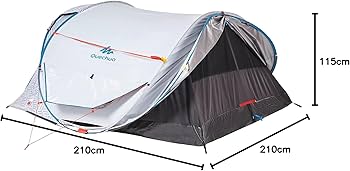 Amazon | Quechua(ケシュア) 2 SECONDS XL FRESH&BLACK 3人用 ホワイト