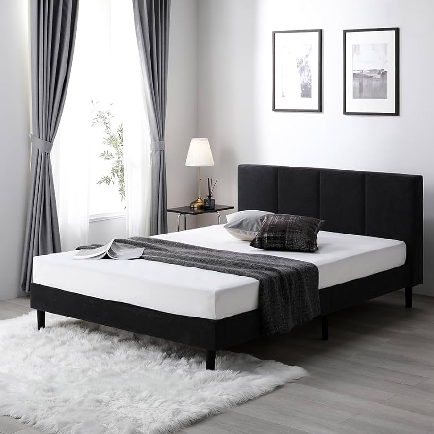 Amazon｜RASIK ベッド シングル フレームのみ ダークグレー 脚付き