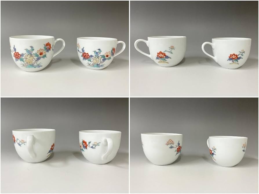 Amazon | 有田焼 仁和窯 花鳥文 珈琲碗皿 カップ&ソーサー ペア 共箱