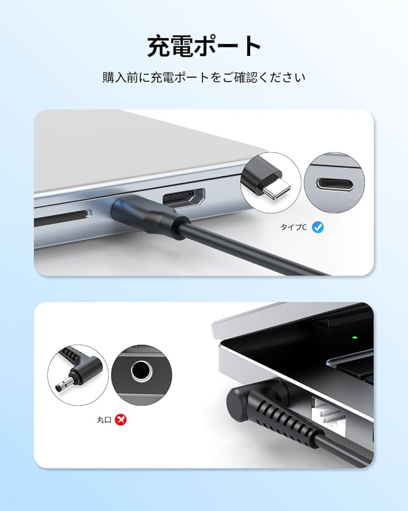 Amazon.co.jp: 【PD 45W USB-C 充電器】20V 2.25A 対応 Acer