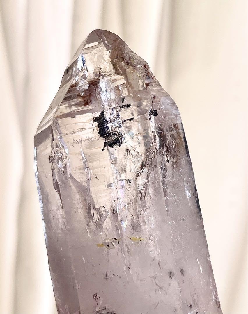 Amazon.co.jp: BIG 超透明 薄いピンク エレスチャルクォーツ 骸骨水晶