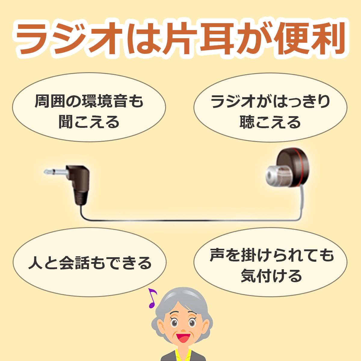 Amazon.co.jp: エルパ (ELPA) ラジオイヤホン イヤホン 有線 1m