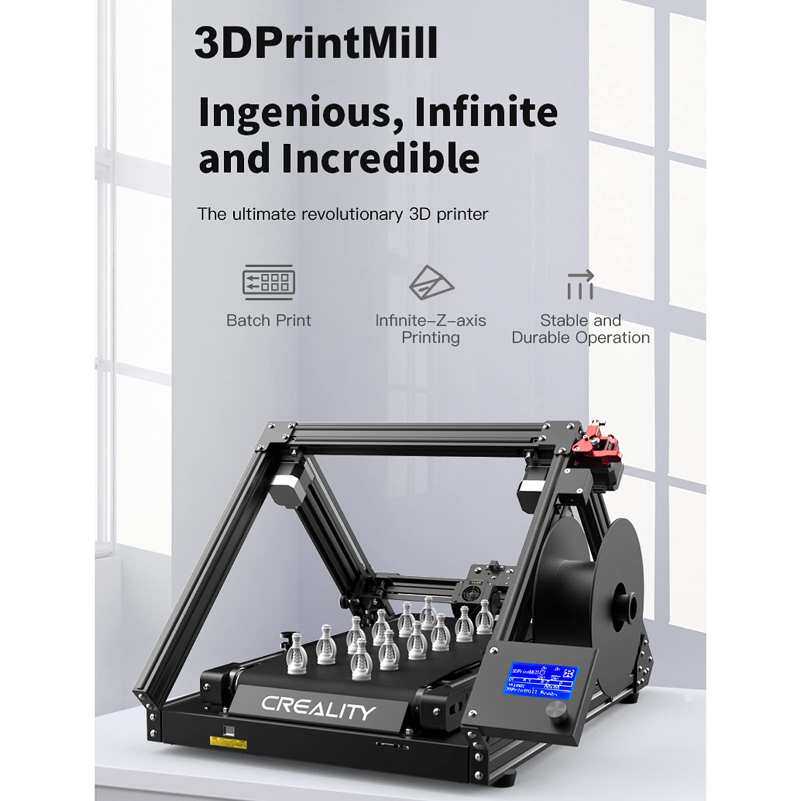 Amazon.co.jp: crality cr-30 3dバッチプリンタ、ローリングコンベヤー