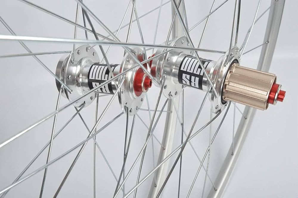 Amazon | 700c自転車ホイールセット 銀 C/Vリムブレーキ 7-11スピード