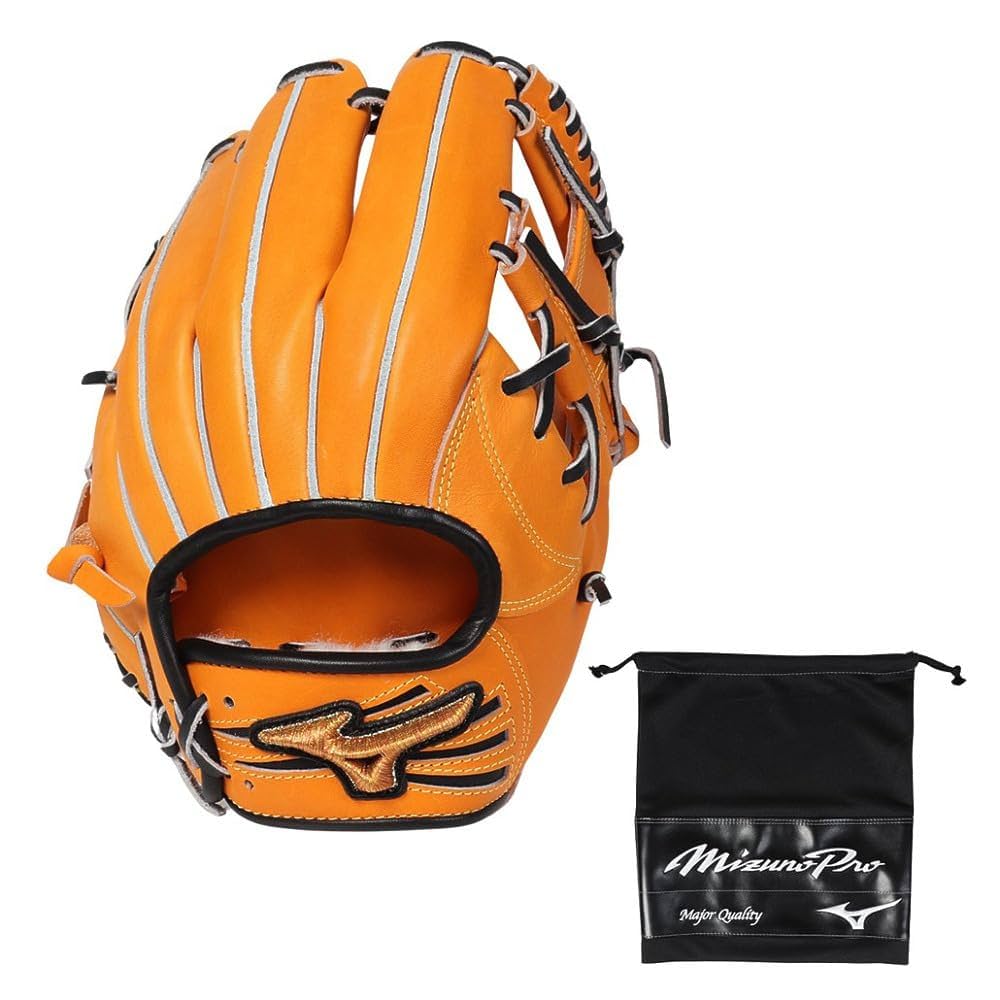 最最最終値下げ！！ミズノプロ 軟式グローブ オレンジ 耕作印入り