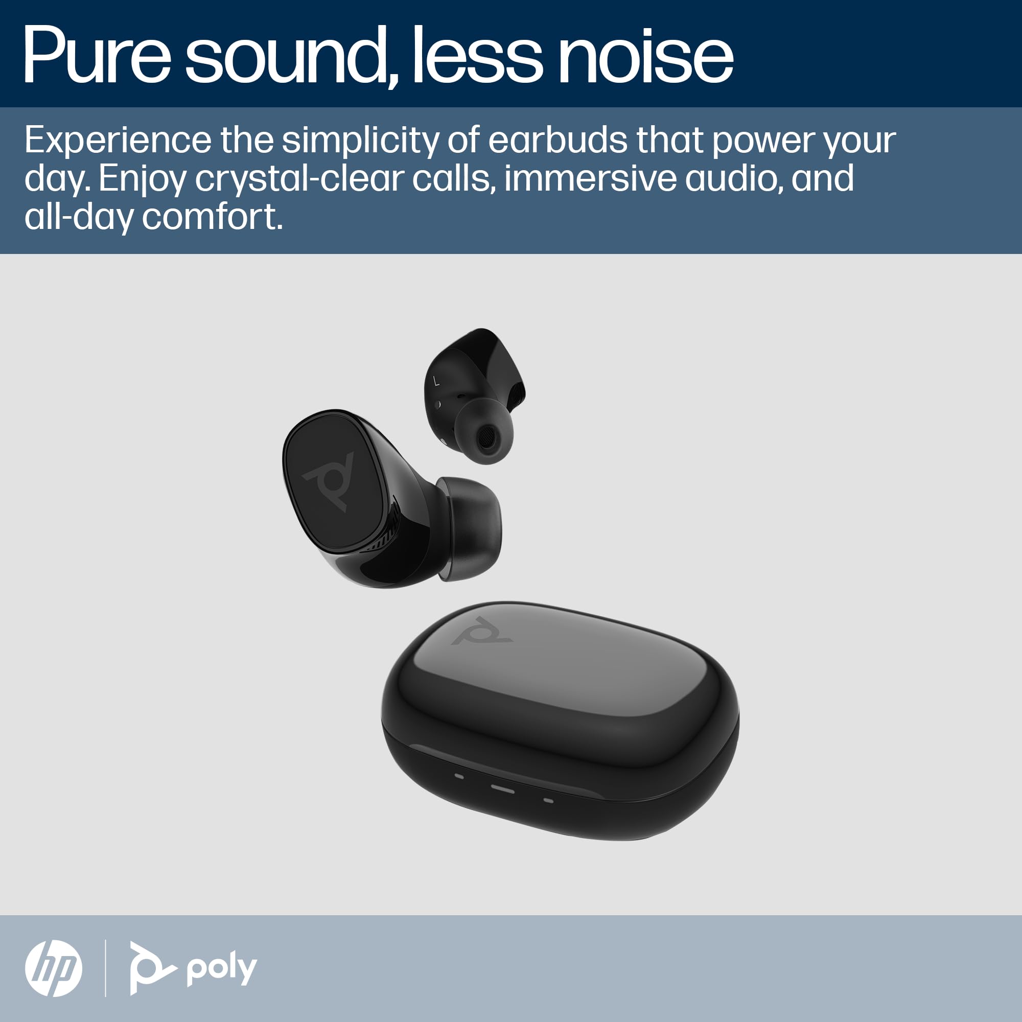 Amazon.com: Poly – Voyager Free 20 – True Wireless Earbuds in Gray