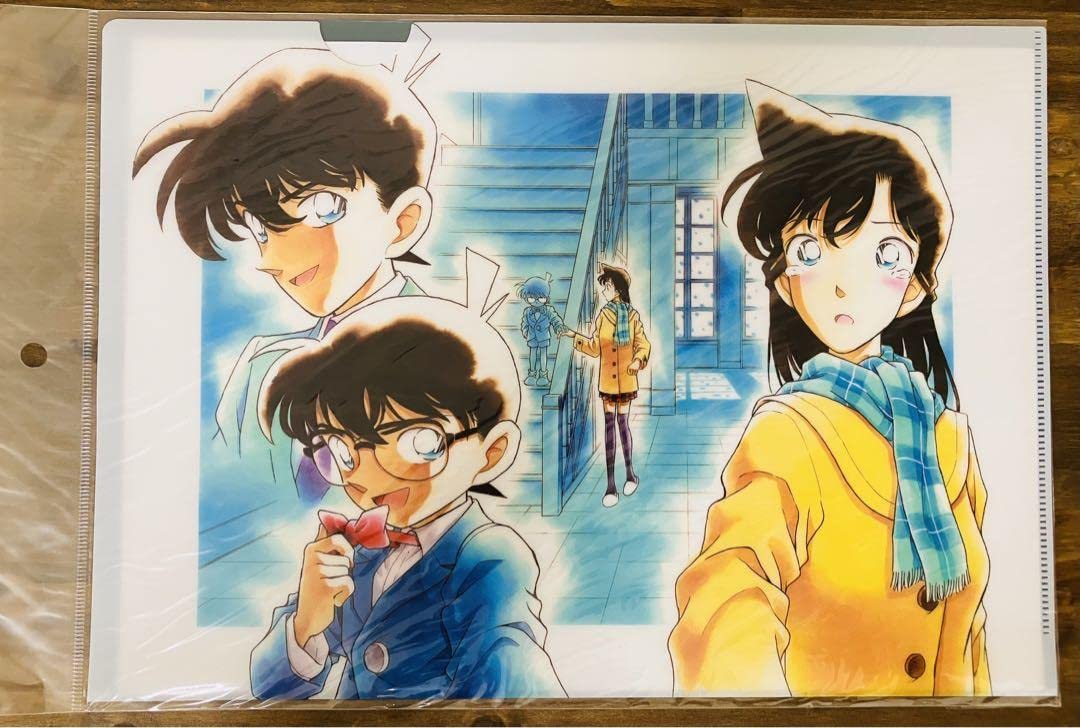 Amazon.co.jp: コナン 複製原画 クリアファイル 工藤新一 毛利蘭 手
