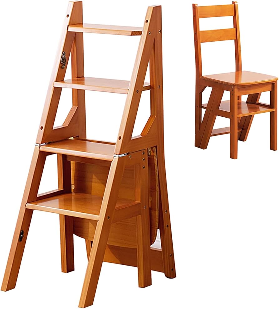 Amazon｜折り畳みステップチェア 木製 踏み台 脚立 椅子 ステップ台