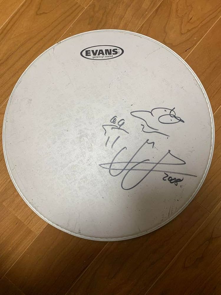 Amazon.co.jp: マルコミネマン エバンス サイン入り ドラムヘッド