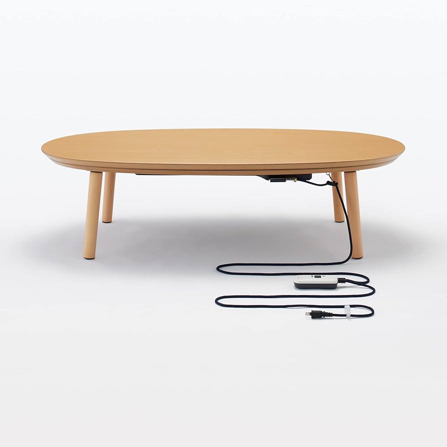 Amazon | 無印良品 楕円こたつ ナチュラル 134×77×35cm MJ-KD2-N