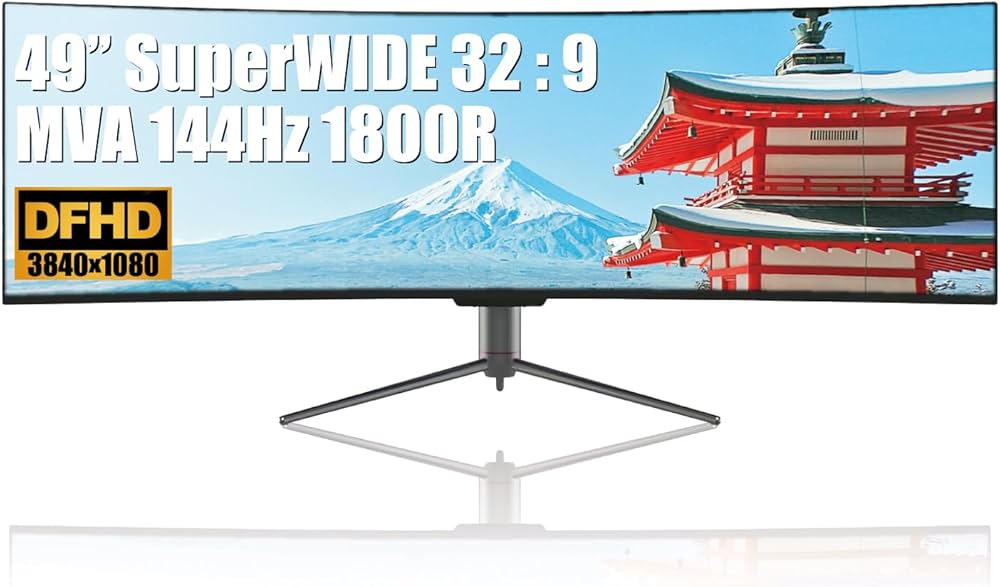 Amazon.co.jp: ハンファジャパン モニター ディスプレイ 湾曲 49インチ