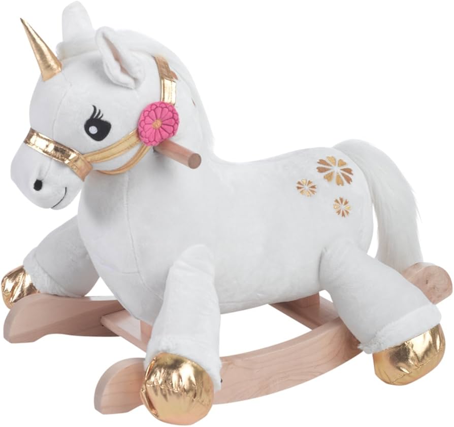 Amazon.co.jp: Rockabye Angel ユニコーン 木馬 ロッキングチェア 乗用