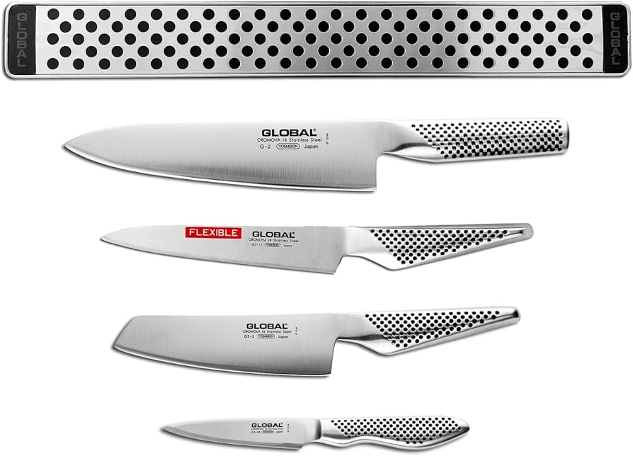 Amazon.com: Global 5pc Magnetic Bar Knife Set: Home & Kitchen