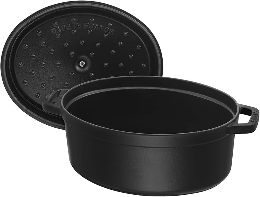 Amazon.com: Staub 12.75 Quart Oval Cocotte, Black Matte: Home