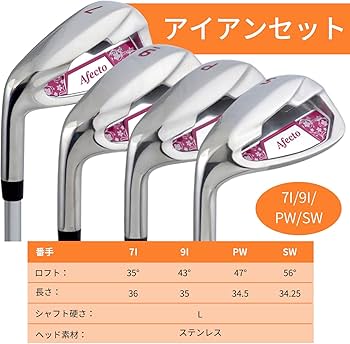 Amazon.co.jp: 左利き用 Afecto レディース ゴルフ レフティ クラブ