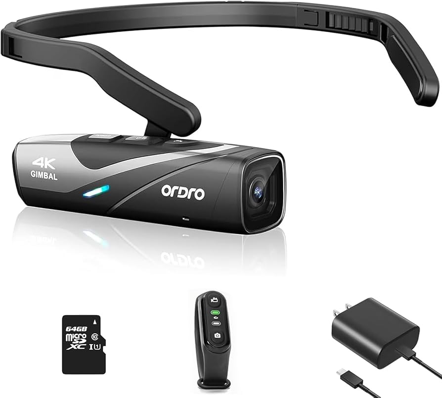 Amazon.com : ORDRO EP8 4K 60FPS Head-Mounted Camera with 2-Axis