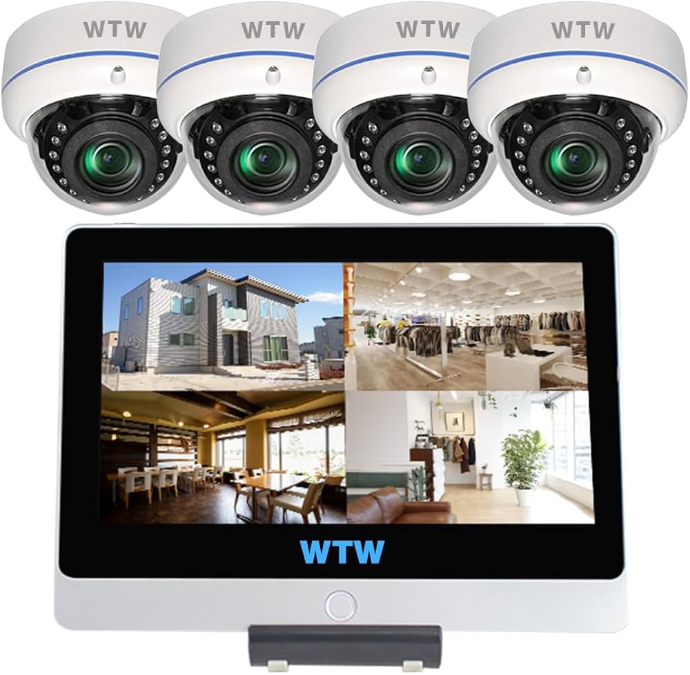 Amazon.co.jp: WTW 塚本無線 ドームカメラ4台セット モニター一体型8ch