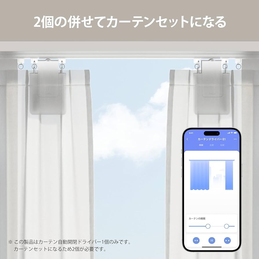 Amazon｜Aqara カーテン 自動開閉 カーテンドライバー E1 U型/角型