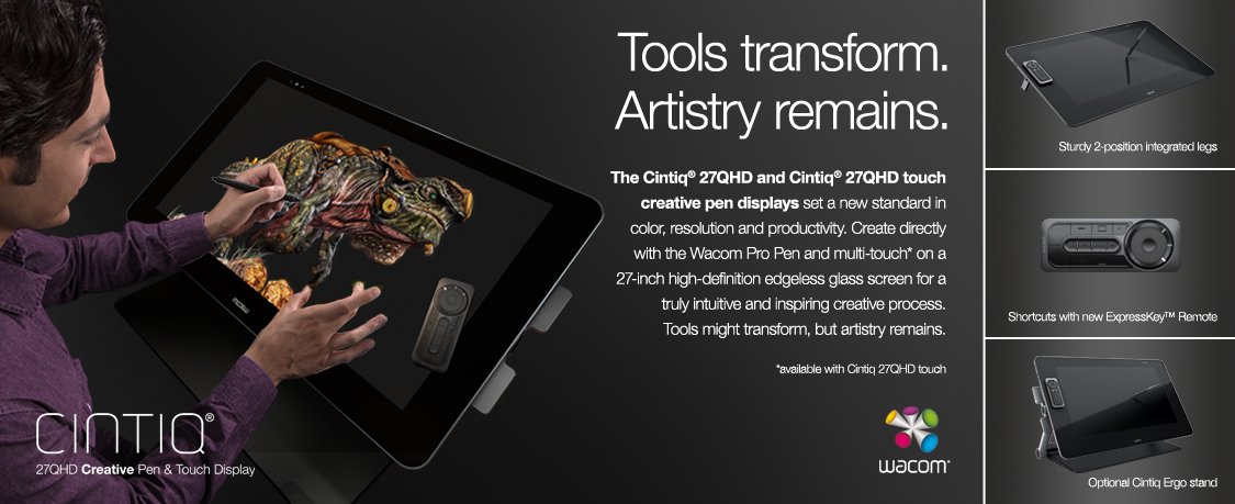 Amazon.com: Wacom Cintiq 27QHD - DTK2700, DTK-2700 : Electronics
