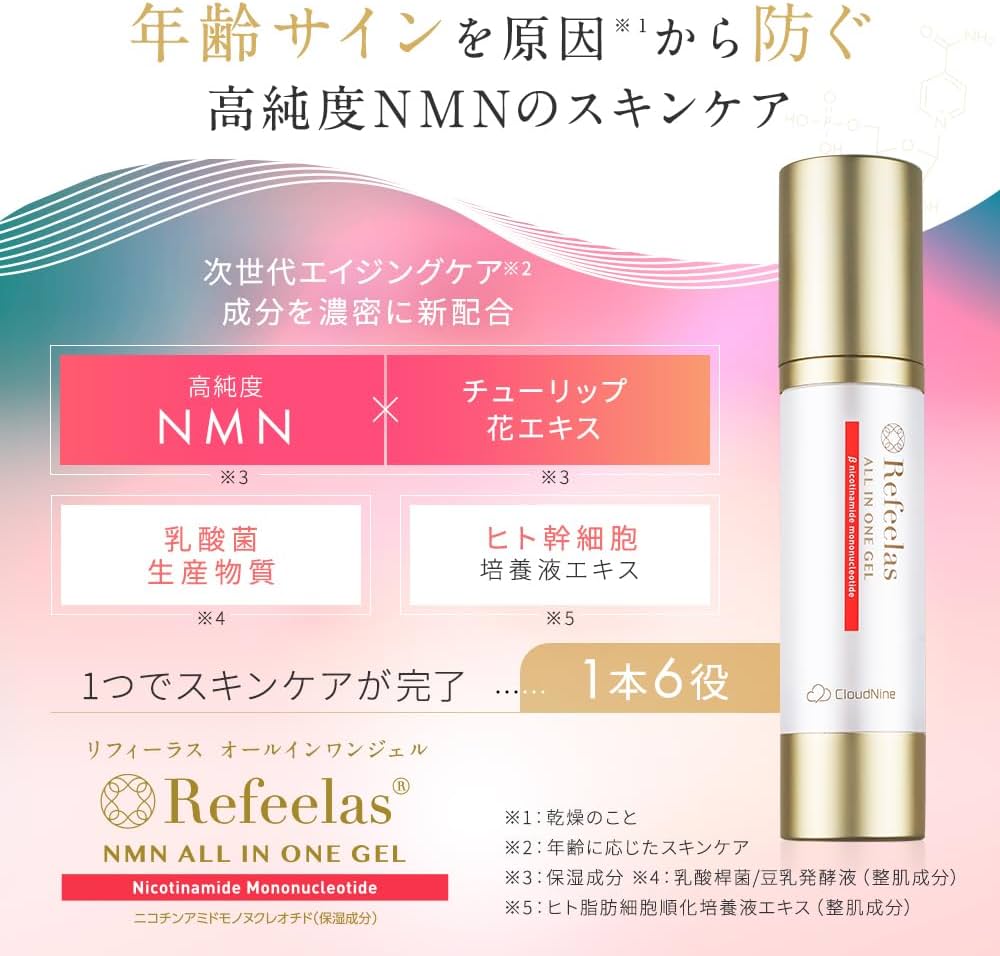 Amazon.co.jp: Refeelas リフィーラス オールインワンジェル NMN