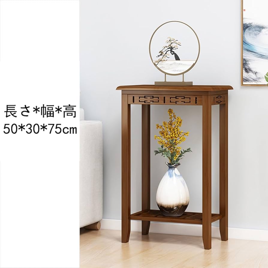 Amazon.co.jp: [ムリョ] 花台 木製 総無垢材 フラワースタンド 玄関