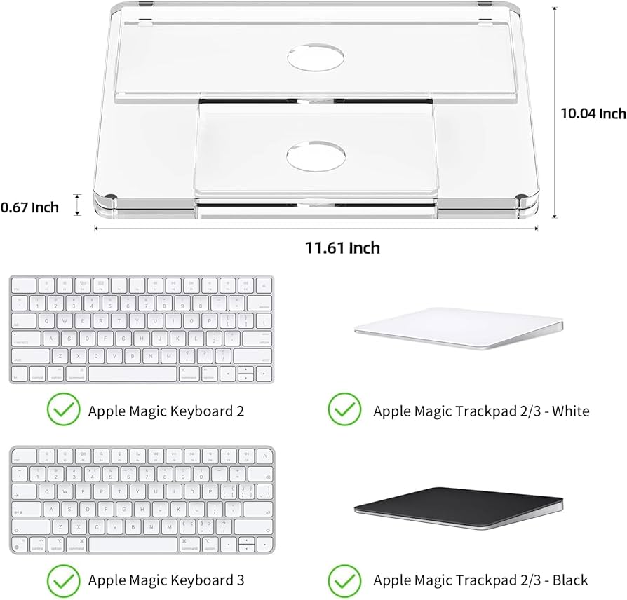 Amazon.co.jp: Hazevaiy アクリルマジックキーボードとトラックパッド