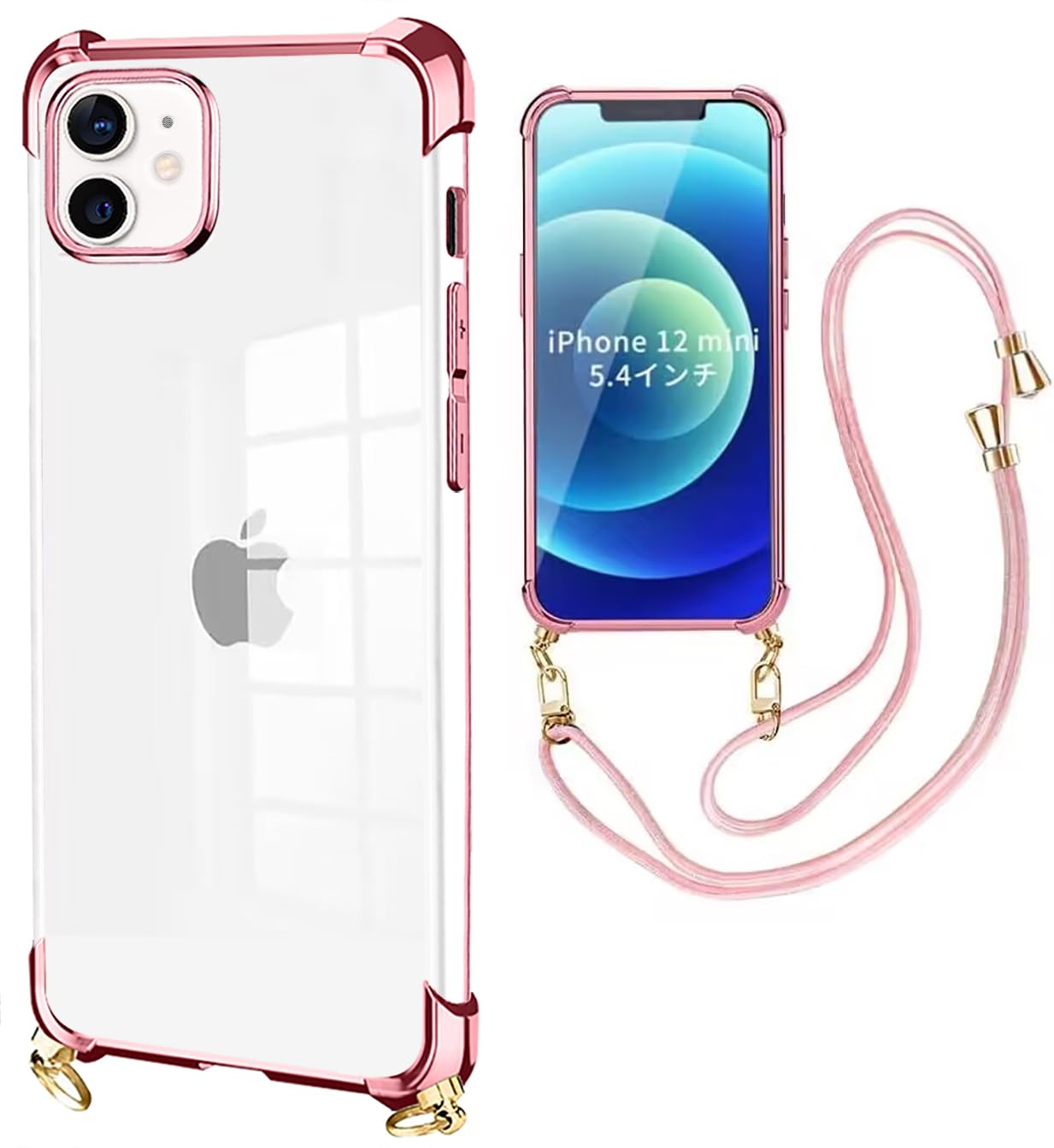 Amazon.co.jp: weiaoluo iPhone 12 mini ケース クリア ショルダー 耐