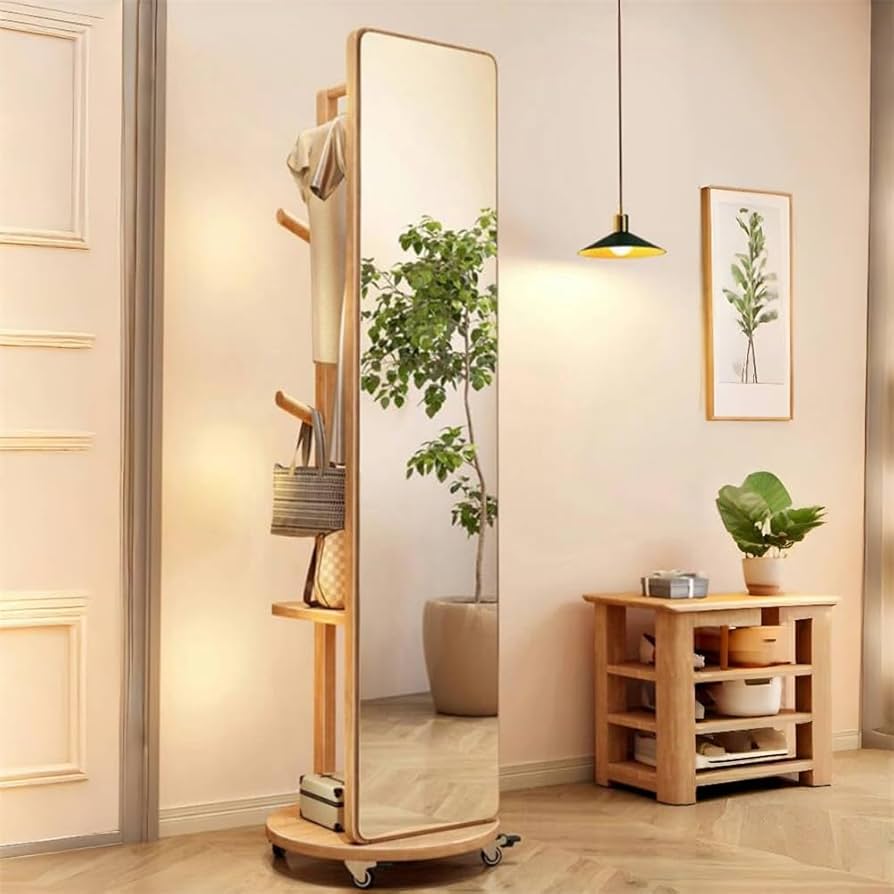Amazon.co.jp: 鏡 姿見 玄関 全身 おしゃれ ハンガーラック 収納