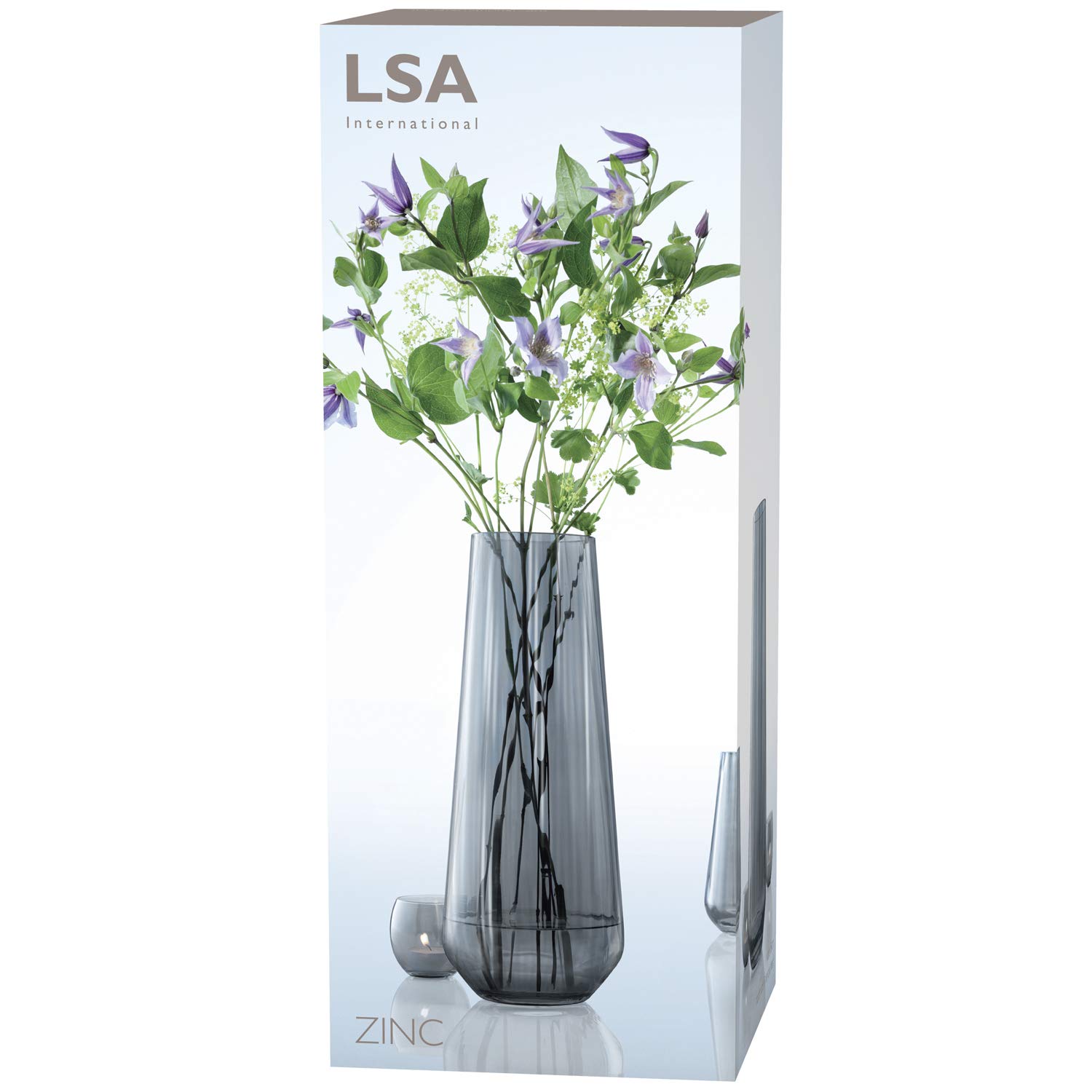 Amazon.co.jp: LSA フラワーベース グレイ W14xD14xH36cm LSA