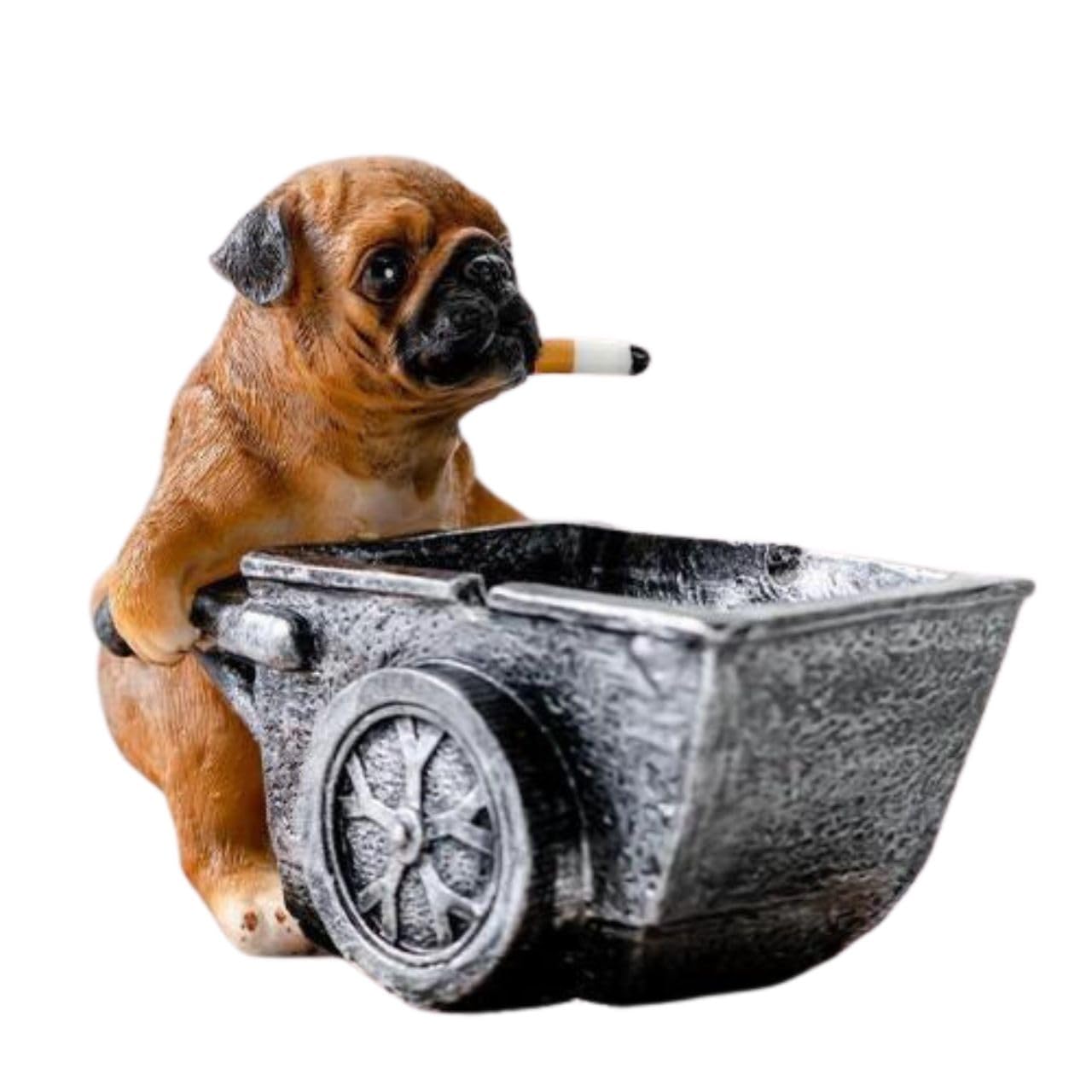 Amazon.co.jp: RERACO パグ ブルドック 灰皿 工事 犬 キャラクター 大