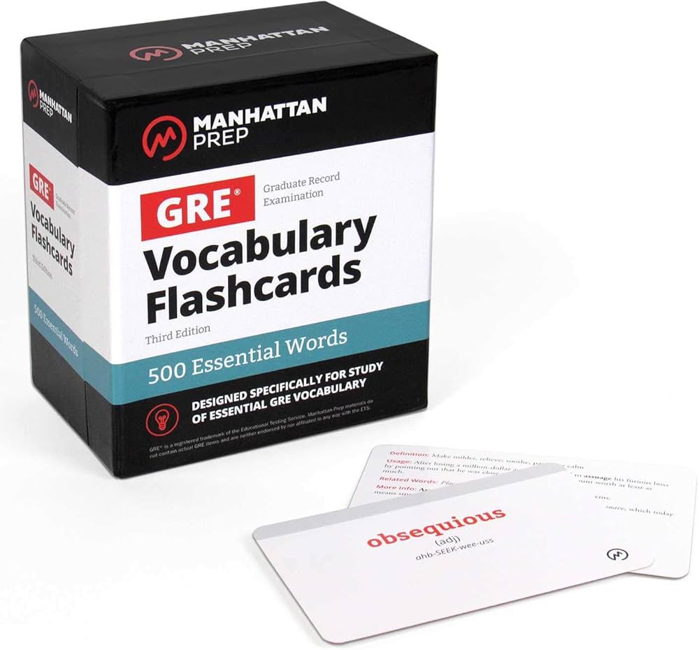 500 Essential Words: GRE Vocabulary Flashcards Including
