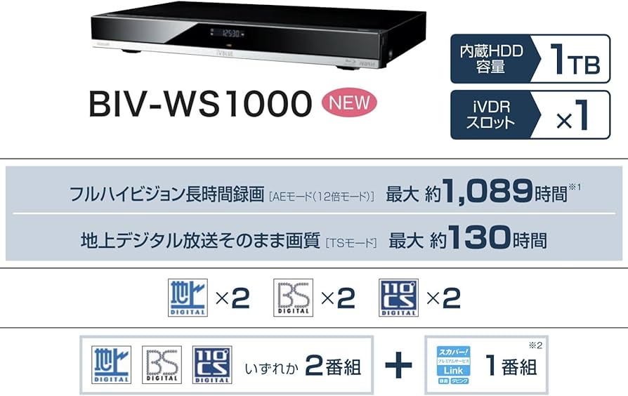 Amazon | maxell アイヴィブルー 1TB 2チューナー ブルーレイ