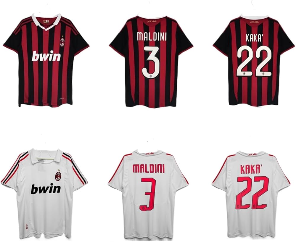 Amazon | 復古版 ACミラン ユニホーム サッカージャージ3番パウロ