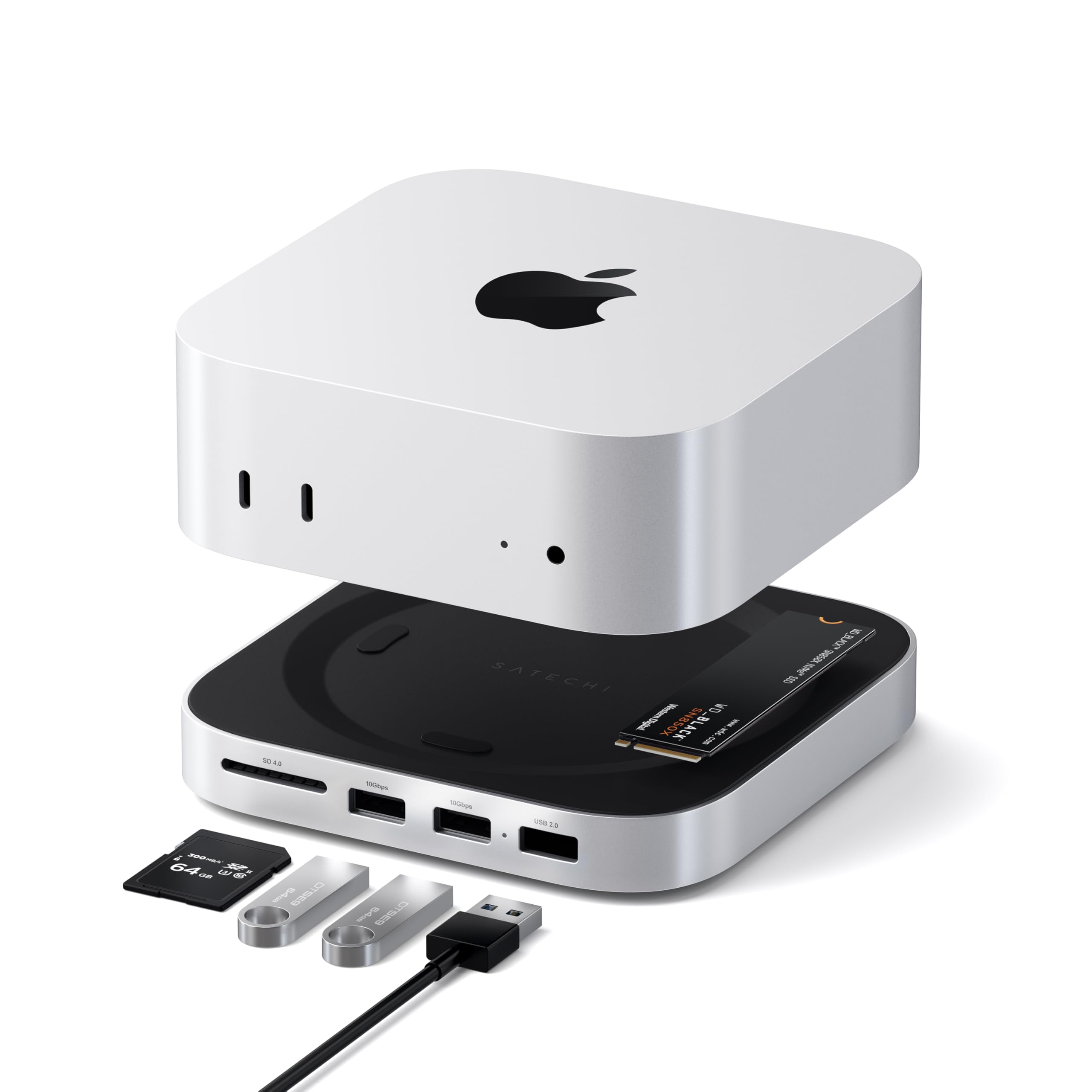 Amazon.co.jp: SATECHI Mac Mini M4 ハブ & スタンド NVMe SSD