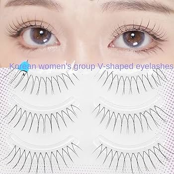 Amazon | 5ペア ナチュラル 極細 V字型下つけまつげ 大きな目効果 アイ