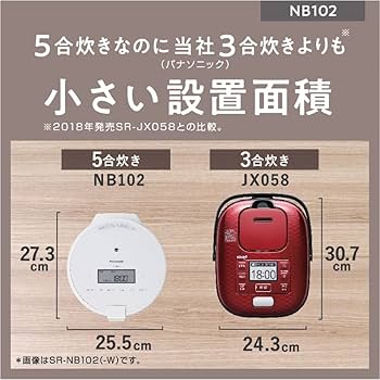 Amazon | パナソニック 炊飯器 5合 圧力IH コンパクトサイズ ふた食洗