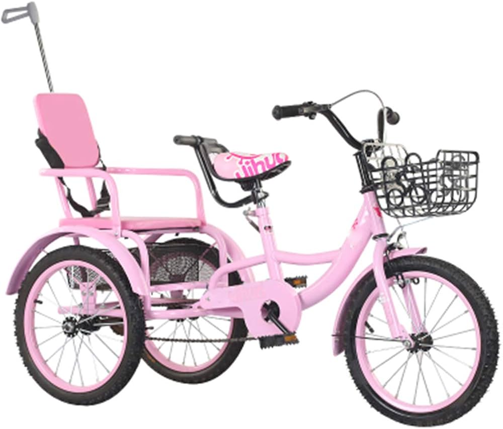 Amazon.co.jp: 三輪車 二人乗り 双子用自転車 後輪ロック 安全ベルト