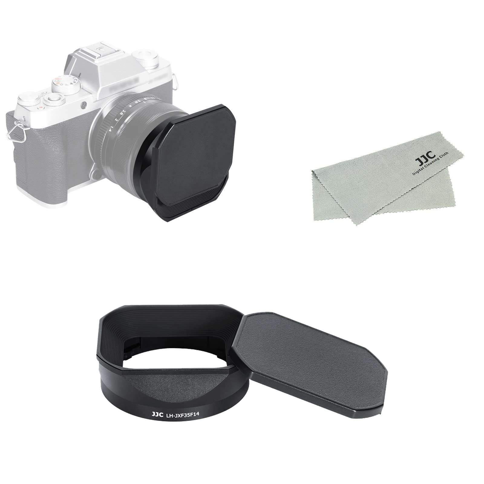 Amazon | JJC メタル 正方形 レンズフード + フードキャップ 富士