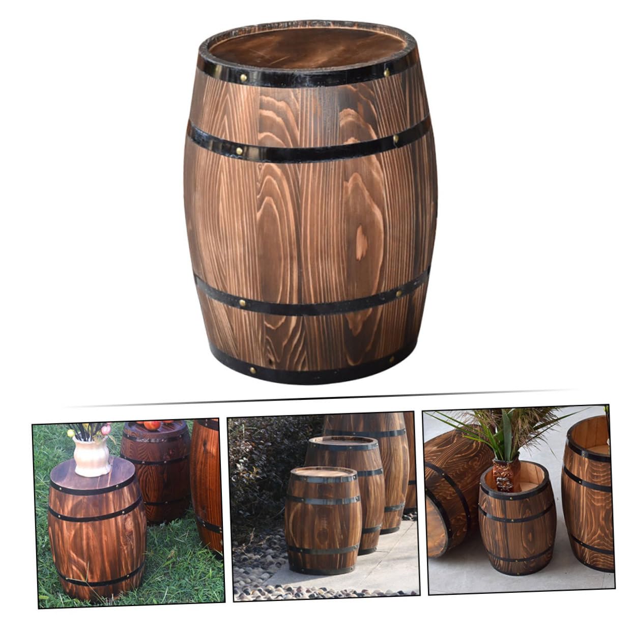 Amazon.co.jp: Gogogmee オーク 樽 装飾 小道具 ウイスキー 樽 装飾 床