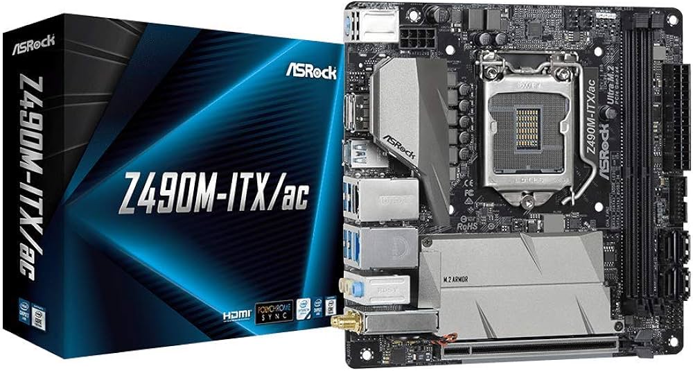 Amazon | ASRock マザーボード Z490M-ITX/ac Intel 10世代 CPU
