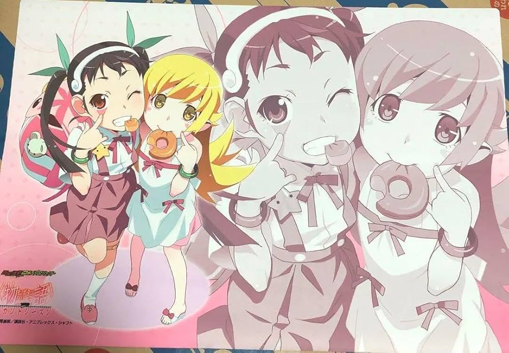 Amazon | 物語シリーズ プレイマット 忍野忍 八九寺真宵 ラバーマット