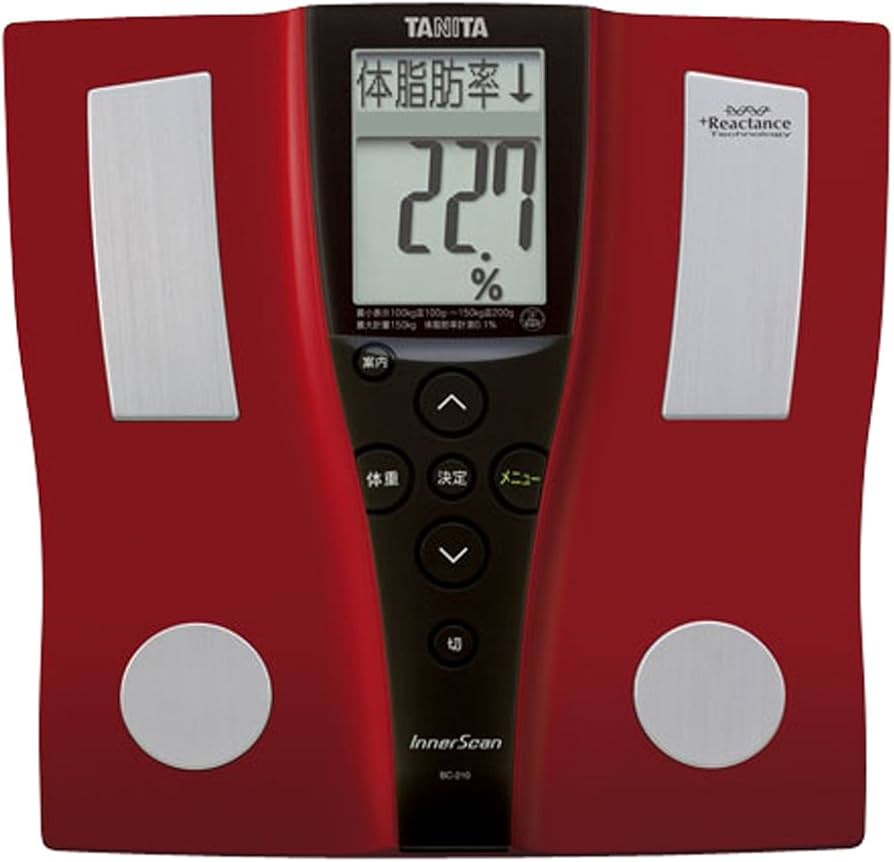 Amazon | タニタ 体組成計 BC-210-RD(レッド) 乗るピタ機能で簡単測定