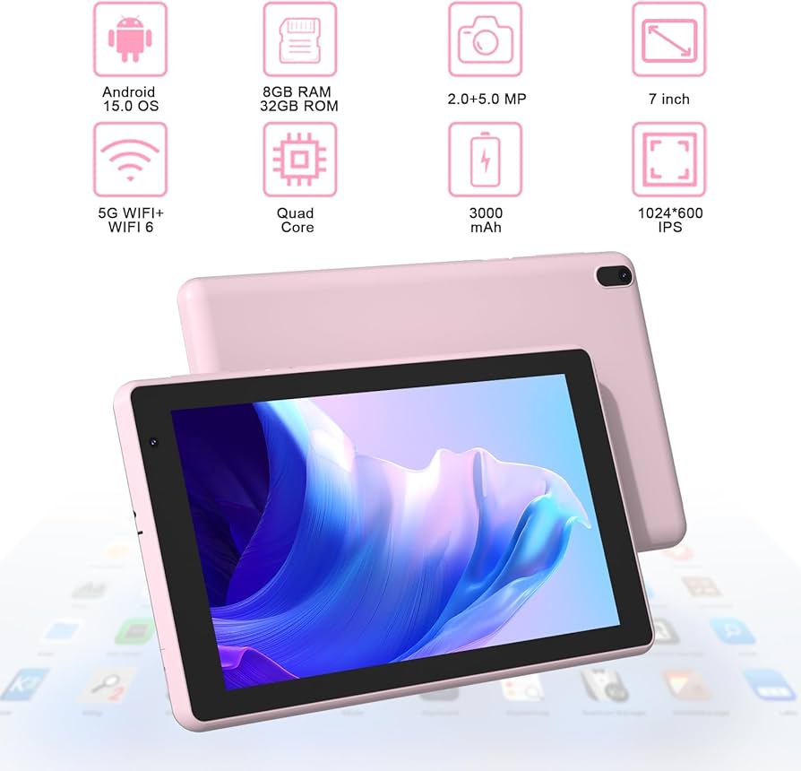 Amazon.com : COOPERS Tablet Android 15 Tablets 7 inch, 8GB RAM