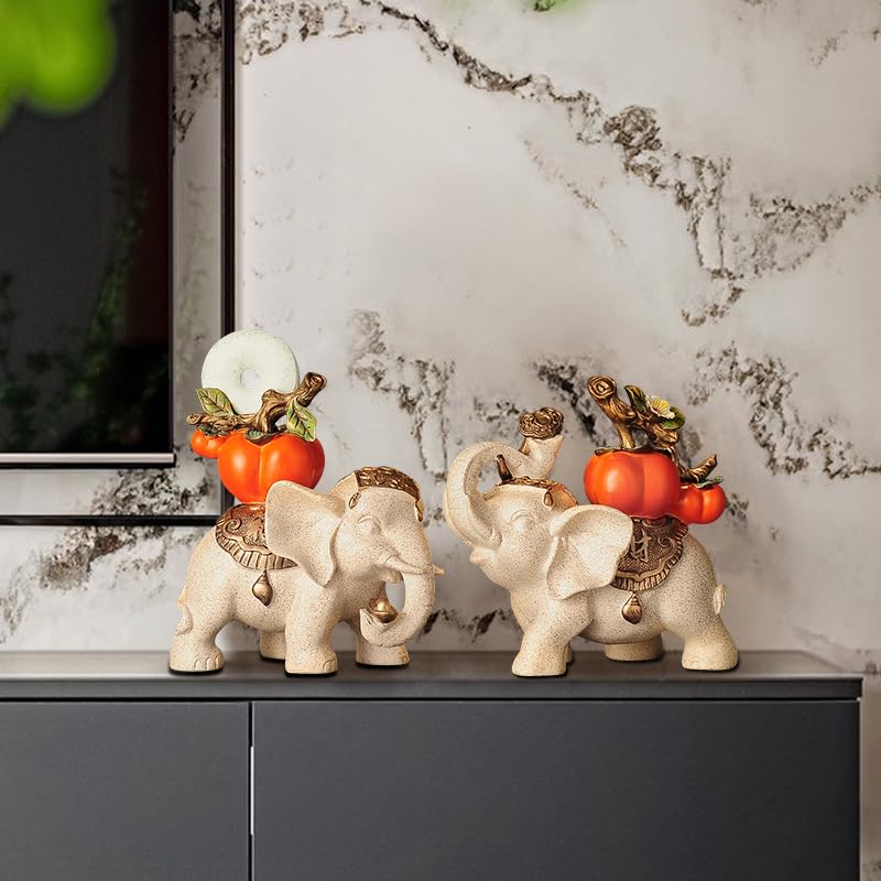 Amazon.co.jp: MOMOAO 象 装飾品 ゾウ 象の彫刻 開運グッズ 風水 樹脂